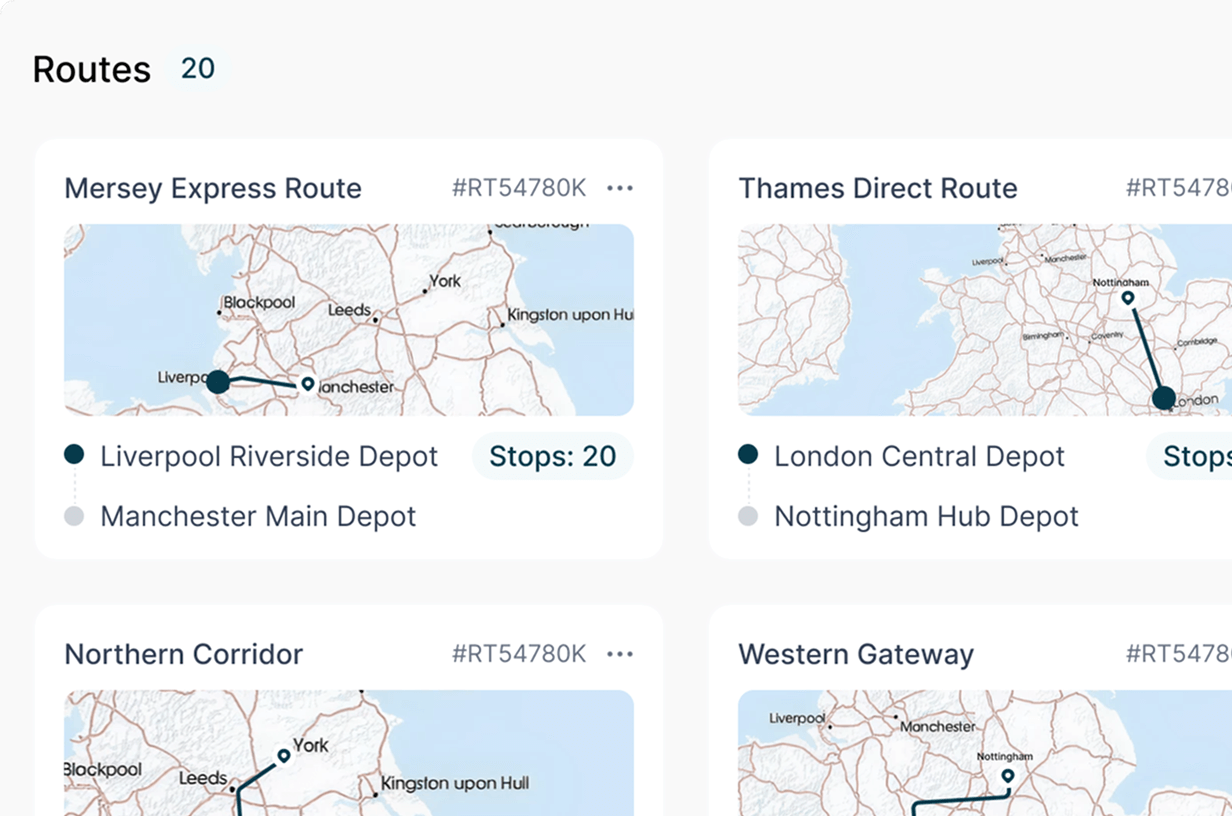 SAM route maps and stops